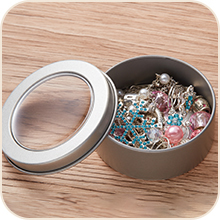 2 onzas de lata de metal de lata redonda contenedor vacío latas de pomada con tapa de tornillo transparente para cocina, oficina, velas, dulces 6