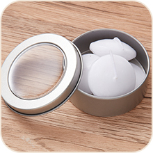 2 onzas de lata de metal de lata redonda contenedor vacío latas de pomada con tapa de tornillo transparente para cocina, oficina, velas, dulces 8