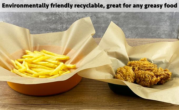 Hojas de papel deli 12 "x 12" 100PK, papel de envoltura de sándwich a prueba de grasa ecológico 1