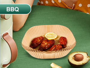 Papel para freír en el aire, papel de pergamino de 125pcs, papel desechable para freír en el aire para microondas, papel para freír en el aire 3