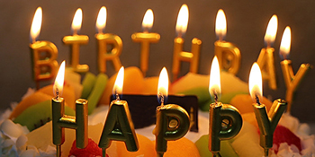 Papel de cumpleaños Fans Banner Confetti Balón Fuego de artificio Dorado Cupcake Topper Para el oro Temática de la fiesta Decoración Niña Niño Niño 3