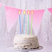 Velas de cumpleaños arco iris - coloridas velas de cumpleaños velas de pastel velas de pastel velas para cumpleaños, boda y suerte 3