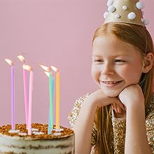 Velas de cumpleaños arco iris - coloridas velas de cumpleaños velas de pastel velas de pastel velas para cumpleaños, boda y suerte 6