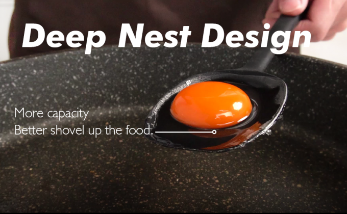 Espátula de goma, mejorado mango fuerte con agarre ergonómico, resistente al calor hasta 600 ° F para utensilios de cocina no adhesivos, cocina 0