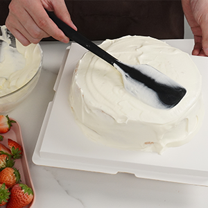 Espátula de goma, mejorado mango fuerte con agarre ergonómico, resistente al calor hasta 600 ° F para utensilios de cocina no adhesivos, cocina 5