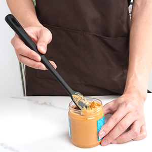 Espátula de goma, mejorado mango fuerte con agarre ergonómico, resistente al calor hasta 600 ° F para utensilios de cocina no adhesivos, cocina 6