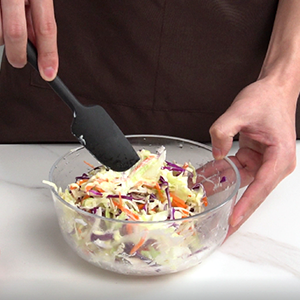 Espátula de goma, mejorado mango fuerte con agarre ergonómico, resistente al calor hasta 600 ° F para utensilios de cocina no adhesivos, cocina 7