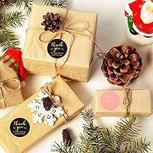 Gracias pegatinas redondas por apoyar mi pequeña empresa etiquetas adhesivas, 3 colores, 1 pulgada 2000pcs, 4 rollos, cada rollo 5