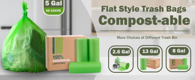 Bolsas de compost, 5 galones, 20 litros, de espesor extra 0,78 ml, bolsas de desechos de desechos de alimentos biodegradables con US BPI ASTM 0