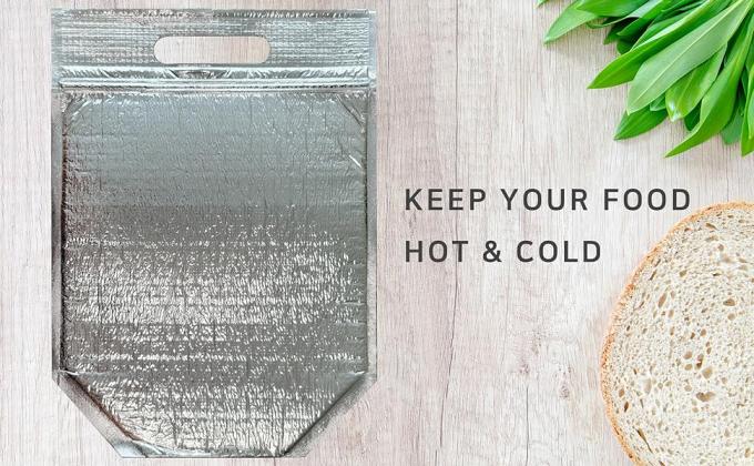 Bolsa de almuerzo aislada con cerradura y manija, bolsas de frío y térmicas reutilizables, bolso de enfriamiento, caliente y frío, ideal para sándwich 0