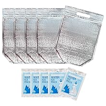 Bolsa de almuerzo aislada con cerradura y manija, bolsas de frío y térmicas reutilizables, bolso de enfriamiento, caliente y frío, ideal para sándwich 1