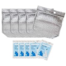 Bolsa de almuerzo aislada con cerradura y manija, bolsas de frío y térmicas reutilizables, bolso de enfriamiento, caliente y frío, ideal para sándwich 3