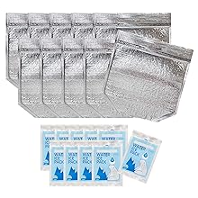 Bolsa de almuerzo aislada con cerradura y manija, bolsas de frío y térmicas reutilizables, bolso de enfriamiento, caliente y frío, ideal para sándwich 4