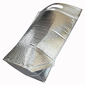 Bolsa de almuerzo aislada con cerradura y manija, bolsas de frío y térmicas reutilizables, bolso de enfriamiento, caliente y frío, ideal para sándwich 5