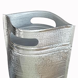 Bolsa de almuerzo aislada con cerradura y manija, bolsas de frío y térmicas reutilizables, bolso de enfriamiento, caliente y frío, ideal para sándwich 7