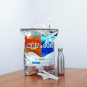 Bolsas aisladas de calor y frío para la entrega de alimentos, bolsas de compras de comestibles, almacenamiento de alimentos alimentos calientes y congelados para viajes 5