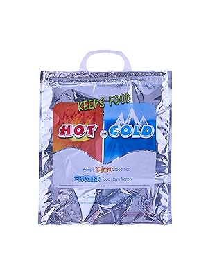 Bolsas aisladas de calor y frío para la entrega de alimentos, bolsas de compras de comestibles, almacenamiento de alimentos alimentos calientes y congelados para viajes 6
