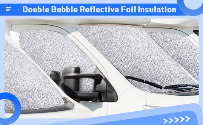 Doble burbuja de aislamiento reflector de rollo cubierta del tragaluz para bloquear los rayos UV del sol 0