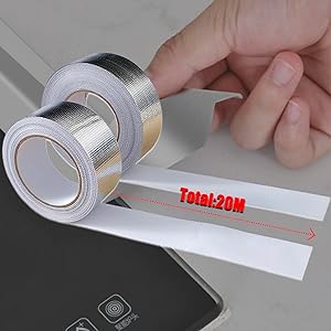 Cintas de aluminio, cintas de lámina de fibra de vidrio de plata, cintas de aislamiento adhesivas a temperatura, cintas térmicas para conductos 1