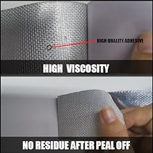 Cintas de aluminio, cintas de lámina de fibra de vidrio de plata, cintas de aislamiento adhesivas a temperatura, cintas térmicas para conductos 4