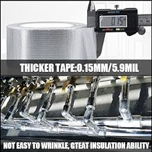 Cintas de aluminio, cintas de lámina de fibra de vidrio de plata, cintas de aislamiento adhesivas a temperatura, cintas térmicas para conductos 5