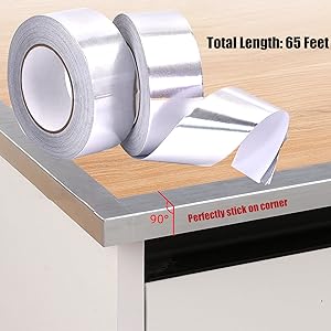 Cintas de aluminio (3.9 millas), cinta de papel de 2'*65 pies, cinta de aislamiento metálico, cinta de conducto de trabajo pesado con respaldo adhesivo 2