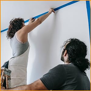 Cinta adhesiva para pintores azules, cinta adhesiva para pintura, cinta adhesiva para artesanías y artes de bricolaje, cinta adhesiva para pintura, fácil de quitar 5