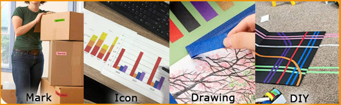 Cinta adhesiva para pintores azules, cinta adhesiva para pintura, cinta adhesiva para artesanías y artes de bricolaje, cinta adhesiva para pintura, fácil de quitar 9