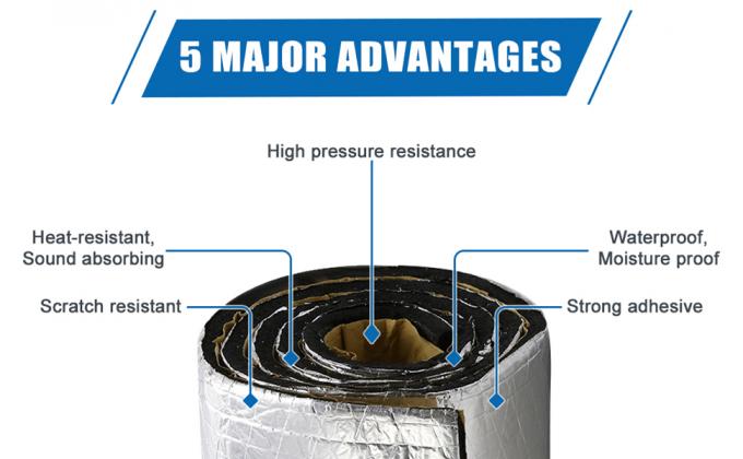 Matilla de aislamiento acústico para calentamiento de automóviles, - 394 Mil 10.8 Sqft Material de aislamiento acústico y térmico para automóviles 0