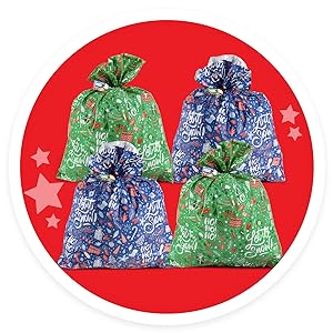Bolsas de regalo de Navidad grandes Xmas Presenta 36X44Jumbo Bolsas de regalo de Navidad extra grandes Envuelto - Regalo gigante 4