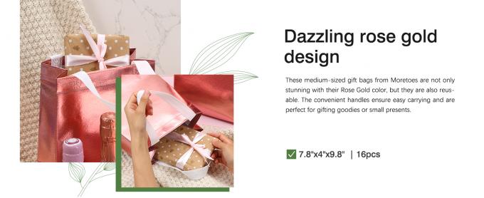 Bolsas de regalo coloridas con pañuelos 9PCS Bolsas de regalo reutilizables de tamaño medio - Perfecto como bolsas de regalo, bolsas de regalo de cumpleaños 0