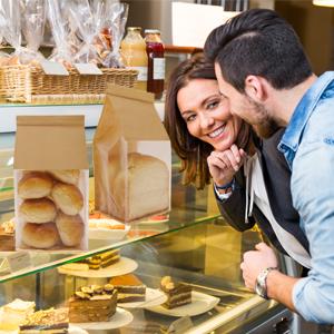 treat bags bakery bags with window bakery bread candy bags cookie bags for packaging brown kraft bag