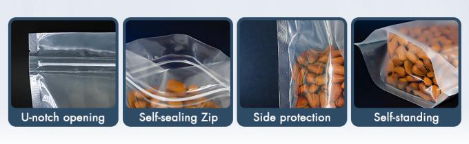 Bolsas de alimentos transparentes, bolsas de almacenamiento de alimentos con cierre de cremallera para productos de embalaje, hierbas, refrigerios, té, especias, alimentos para mascotas y jabones 1