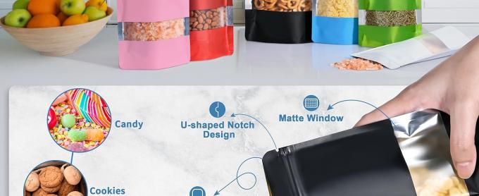 Bolsas de apoyo para el embalaje, bolsas de papel de aluminio sellables para el embalaje. 4