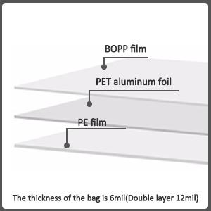Bolsas de almacenamiento de granos de café de fondo plano de aluminio de alta barrera dorada, cerradura lateral sellable reutilizable 1