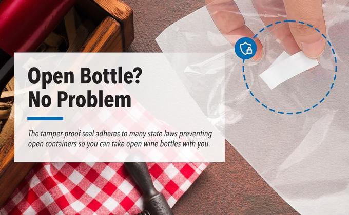 Bolsas de vino paquete de vino con mangos para restaurantes, bares, viajes, y regalos de casa nueva sello a prueba de alteración 0