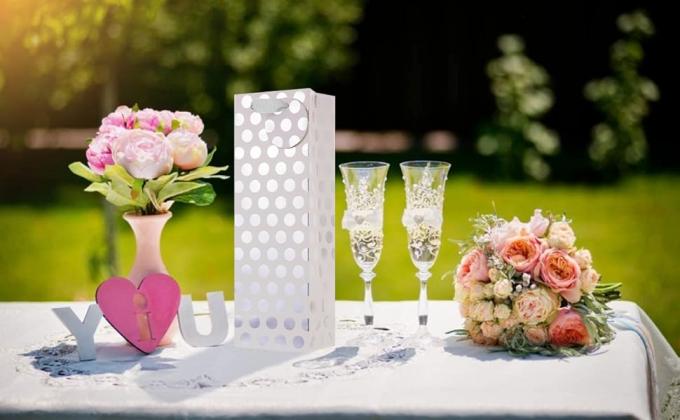 Bolsas de regalo de papel reciclable para el vino Bolsas de regalo de bolsas de regalo para fiestas 4