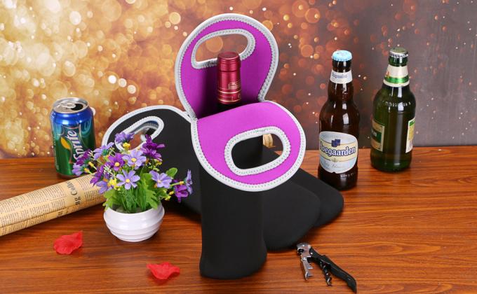 Bolsa de soporte de vino de neoprene portable portabotellas de soporte de botellas de vino aislada Bolsa de enfriador de vino champán / botella de agua / cerveza 0