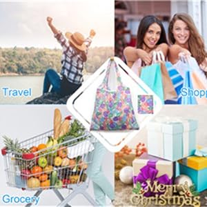 foldable reusable bag for shopping groceries