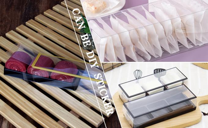 Clear Rectangle Cube PET Plastic Gift Favor Candy Chocolate Cookies Treat Boxes 