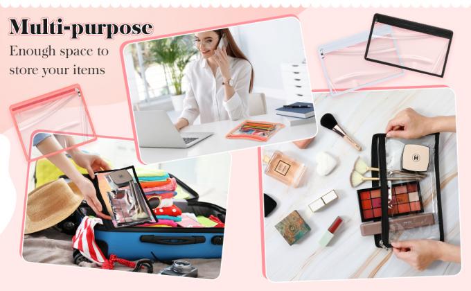 Bolsas de cremallera Bolsas de lápiz Bolsas de maquillaje de PVC Bolsas de sobres Almacenamiento de carpetas Bolsas multipropósito Archivo de documentos Organizar 4
